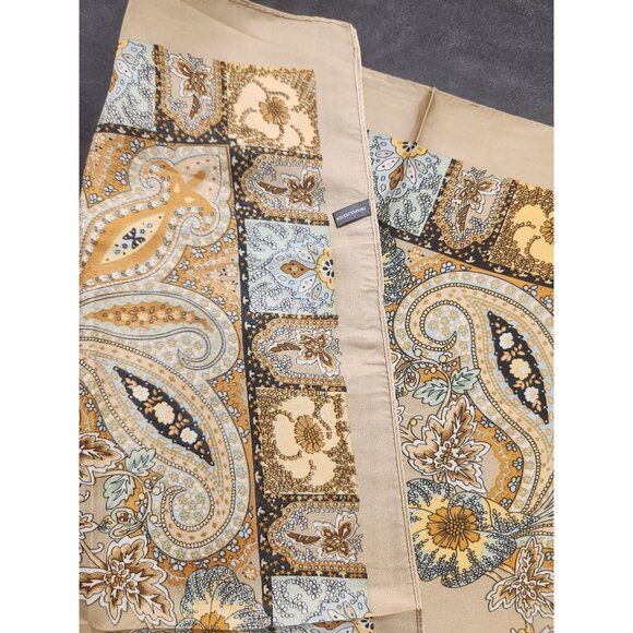 Paisley Floral 27 inch Square Scarf Beige Multicolor Accessory - Picture 6 of 12